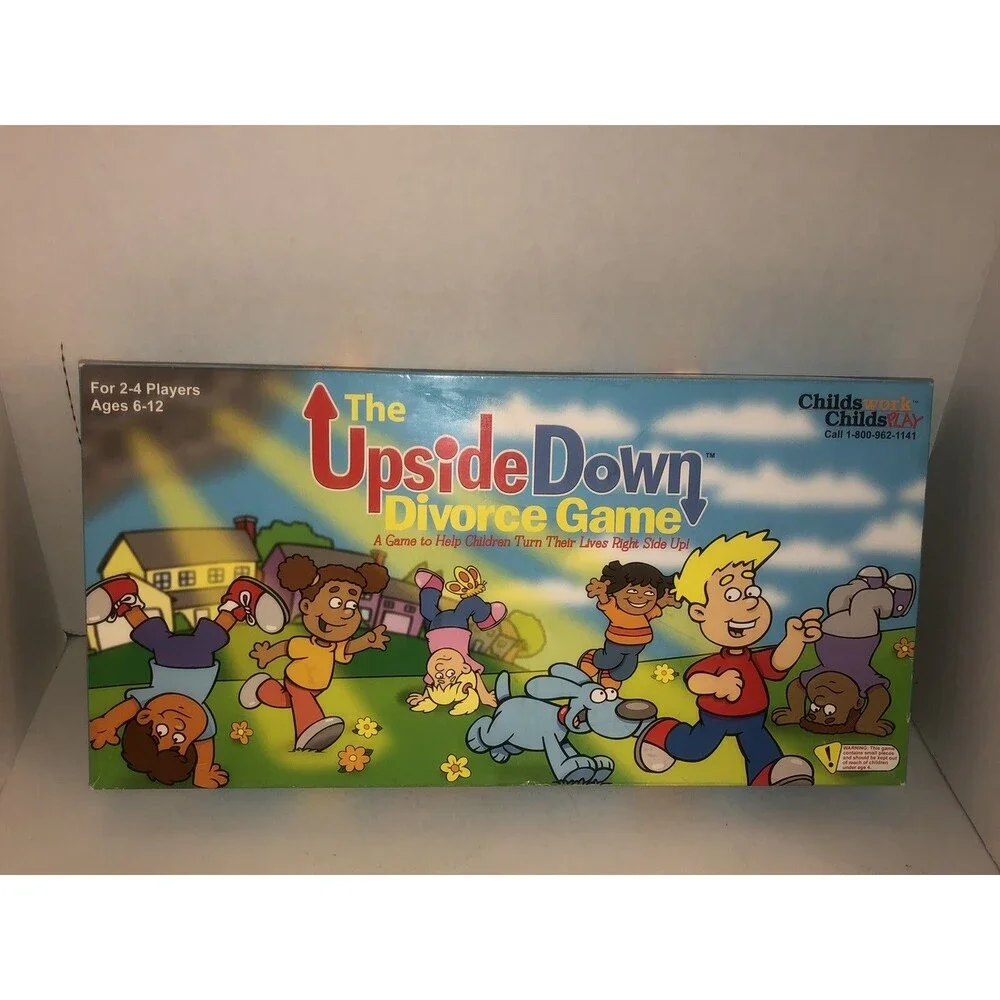 The Upside Down Divorce Game 100% Complete Child Therapy Childs Play Boardgame